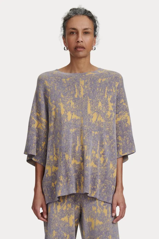Rachel Comey Knits Women Vilma TShirt Silver Multi Rachel Comey Knits Women Vilma TShirt Silver Multi
