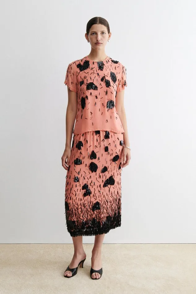 Rachel Comey Scarves Hats Women Camilla Fringe Scarf Coral Rachel Comey Scarves Hats Women Camilla Fringe Scarf Coral
