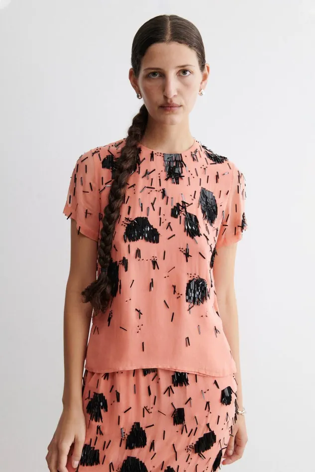 Rachel Comey Scarves Hats Women Camilla Fringe Scarf Coral Rachel Comey Scarves Hats Women Camilla Fringe Scarf Coral