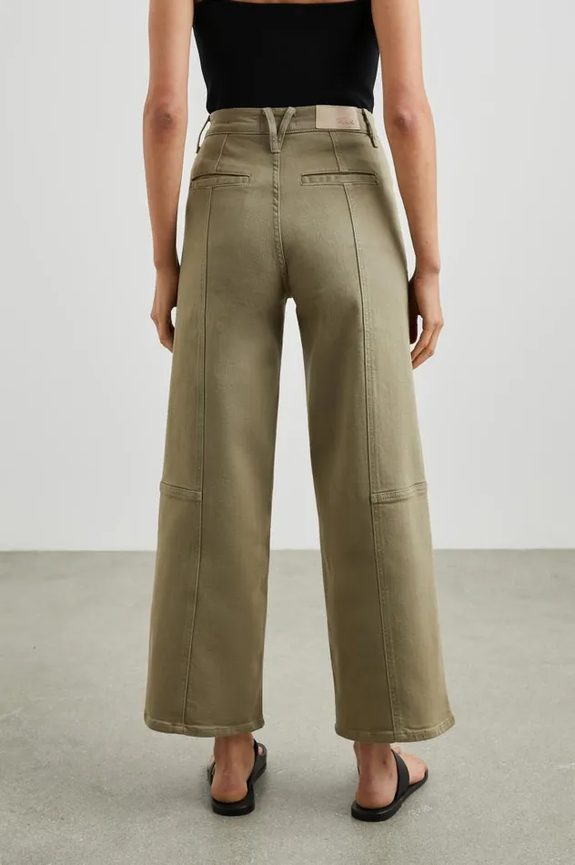 Rails Denim Women GETTY CROP UTILITY WIDE LEG Washed Olive