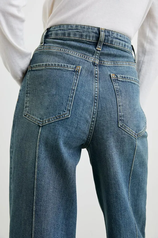 Rails Denim Women GETTY PINTUCK WIDE LEG Authentic Blue