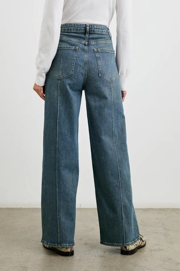 Rails Denim Women GETTY PINTUCK WIDE LEG Authentic Blue