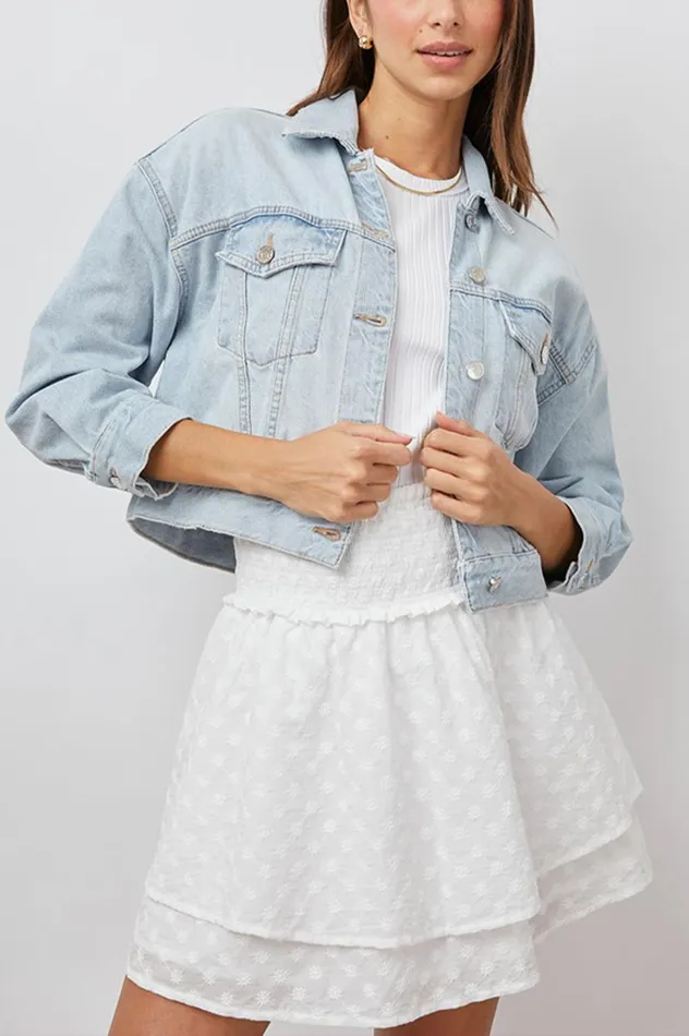 Rails Denim Women INDIO JACKET Faded Blue Distress