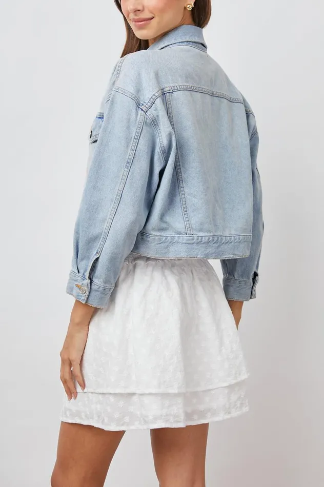 Rails Denim Women INDIO JACKET Faded Blue Distress