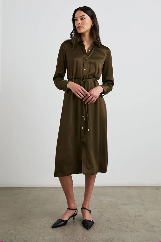 Rails Dresses and Rompers Women ANINA DRESS Dark Moss