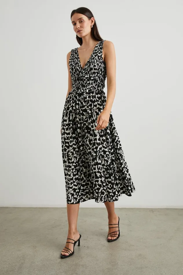 Rails Dresses and Rompers Women BRUNA DRESS Ebony Texture