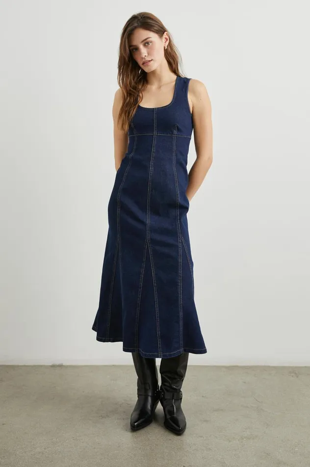 Rails Dresses and Rompers Women MINNA DRESS Rinse Indigo