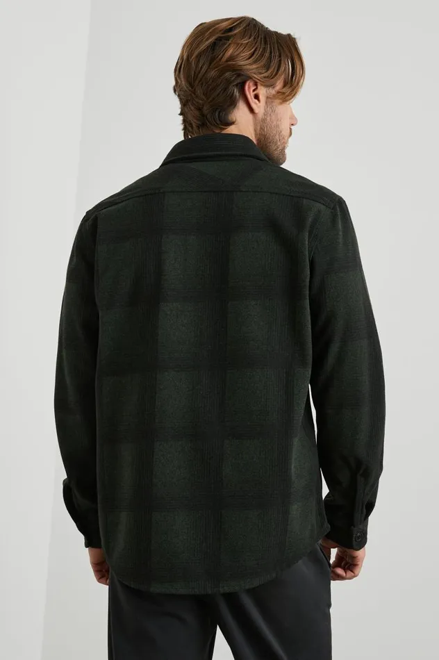 Rails Jackets and Coats Men ALDER SHIRT Evergreen Onyx