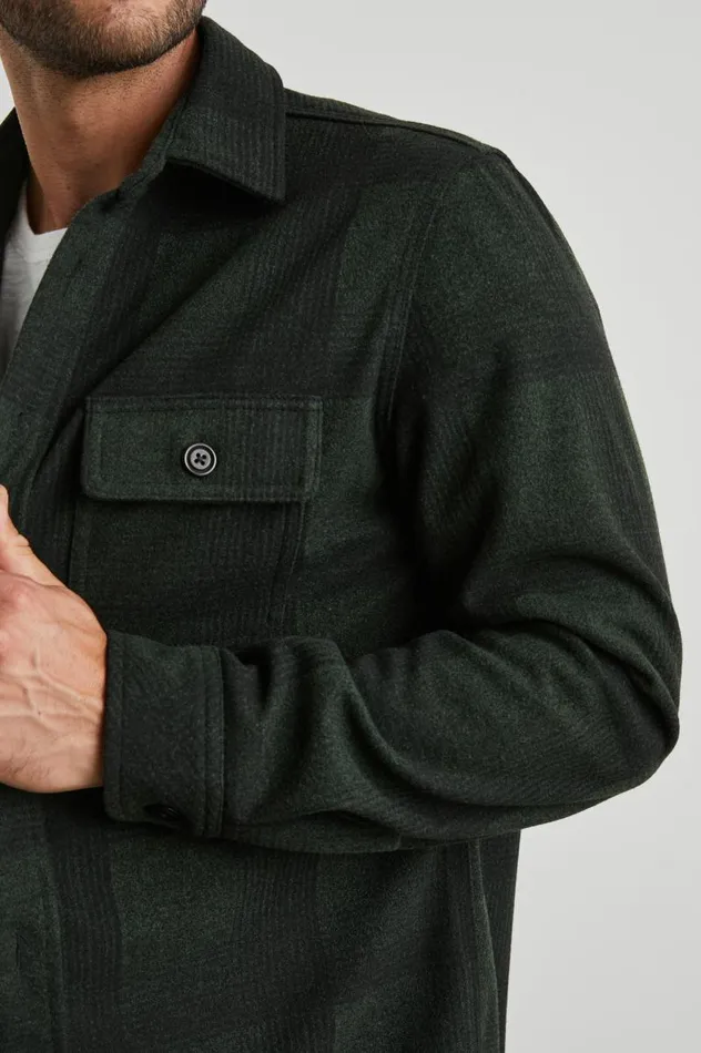 Rails Jackets and Coats Men ALDER SHIRT Evergreen Onyx
