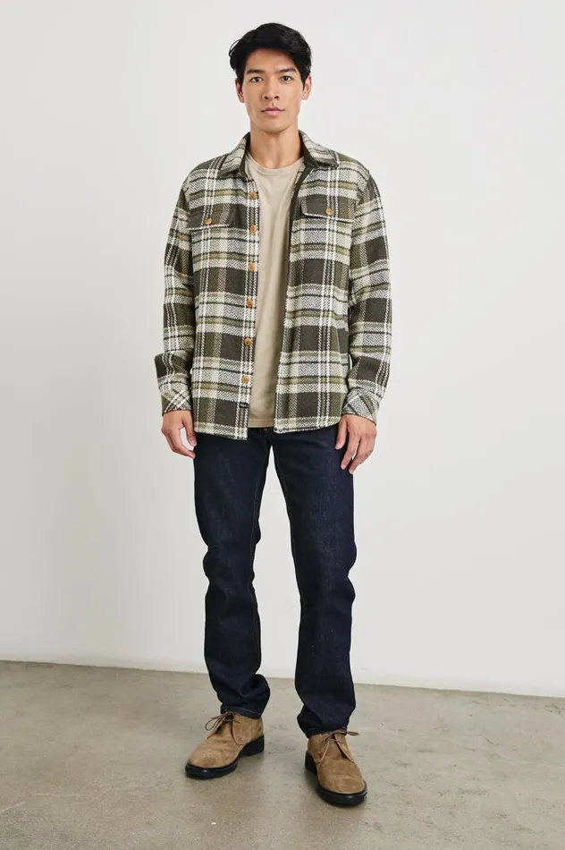 Rails Jackets and Coats Men BERKSHIRE SHIRT JACKET Grape Leaf Cedar