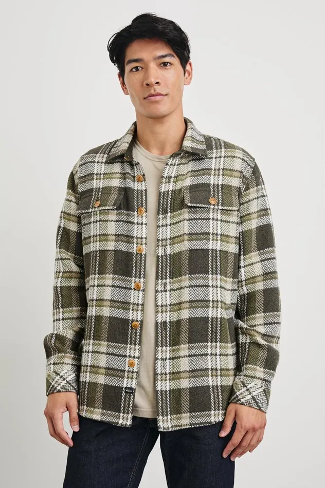 Rails Jackets and Coats Men BERKSHIRE SHIRT JACKET Grape Leaf Cedar