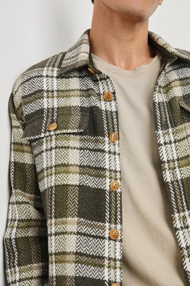 Rails Jackets and Coats Men BERKSHIRE SHIRT JACKET Grape Leaf Cedar