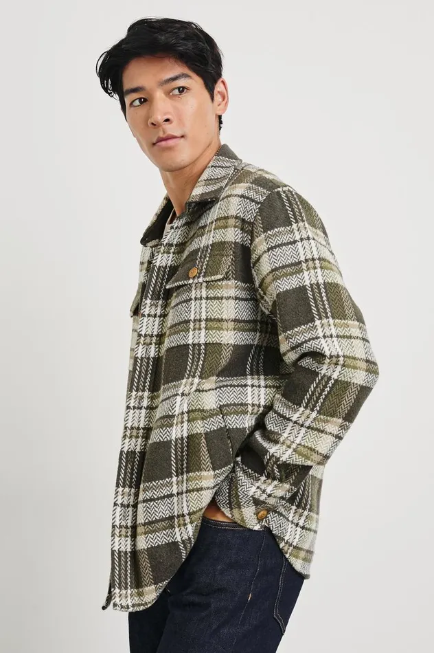 Rails Jackets and Coats Men BERKSHIRE SHIRT JACKET Grape Leaf Cedar