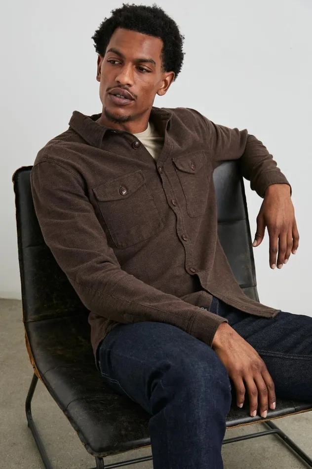 Rails Jackets and Coats Men BURR SHIRT JACKET Pine Cone