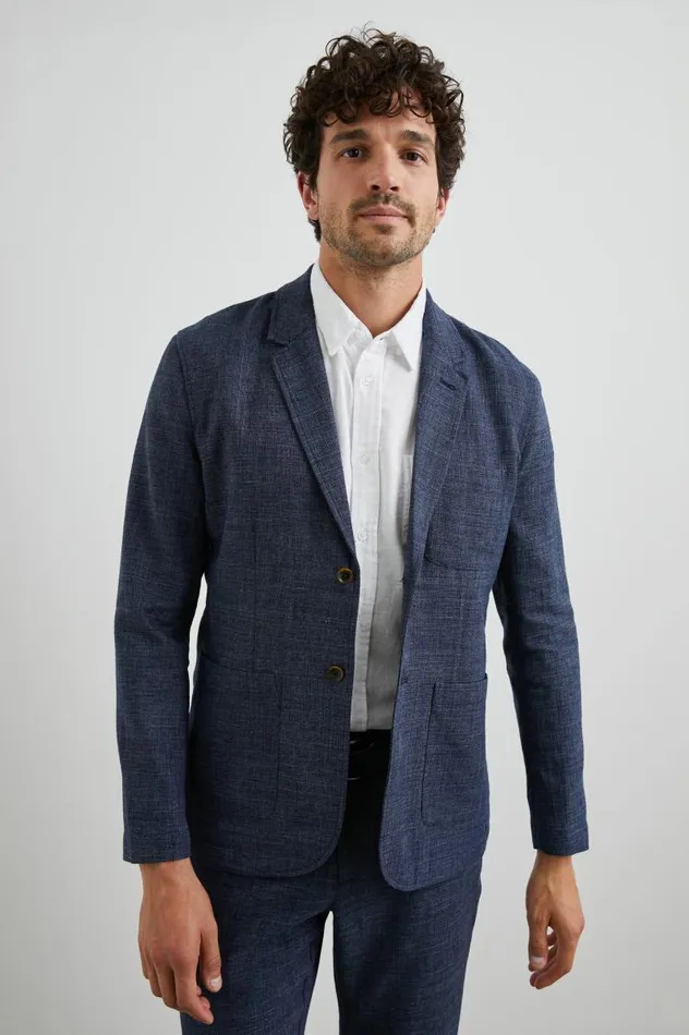 Rails Jackets and Coats Men IDRIS BLAZER Navy Melange