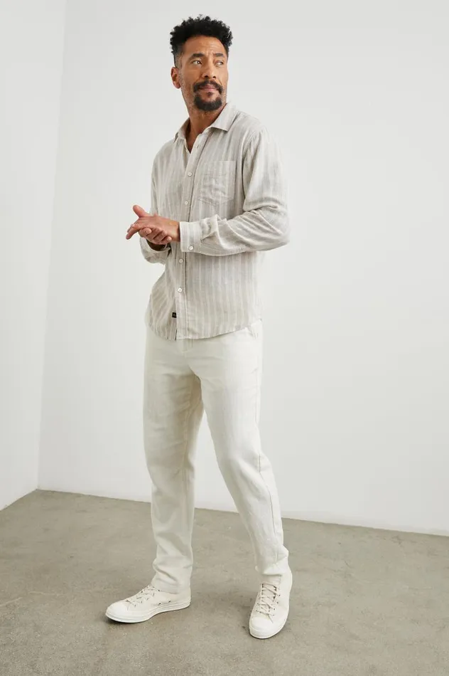 Rails Shirts Men CONNOR SHIRT Ghurka White Pinstripe