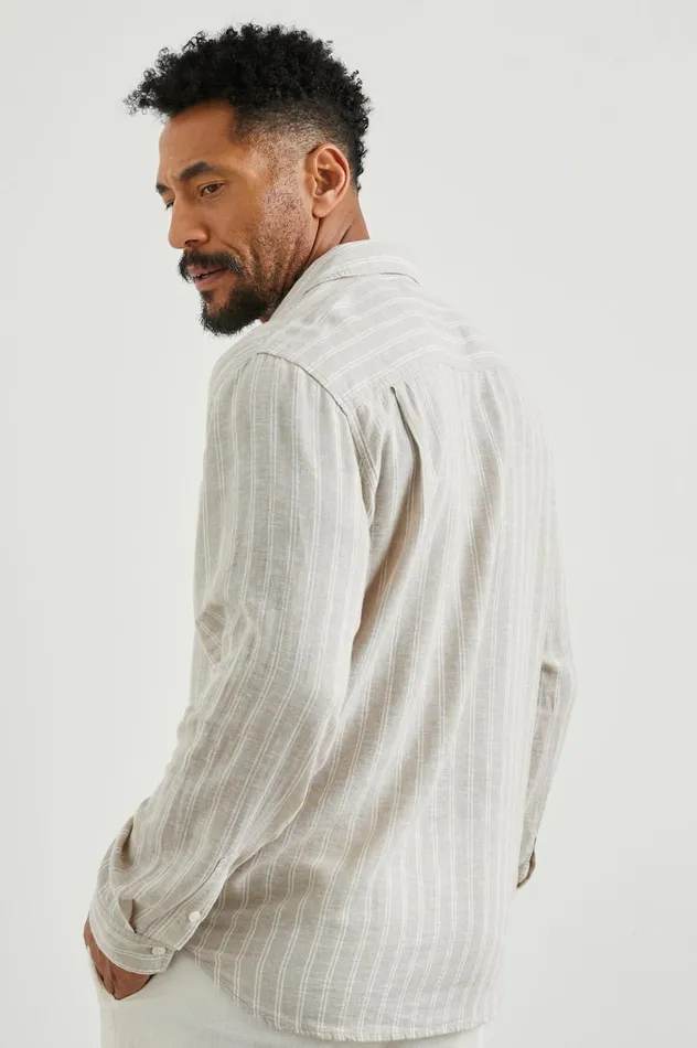 Rails Shirts Men CONNOR SHIRT Ghurka White Pinstripe