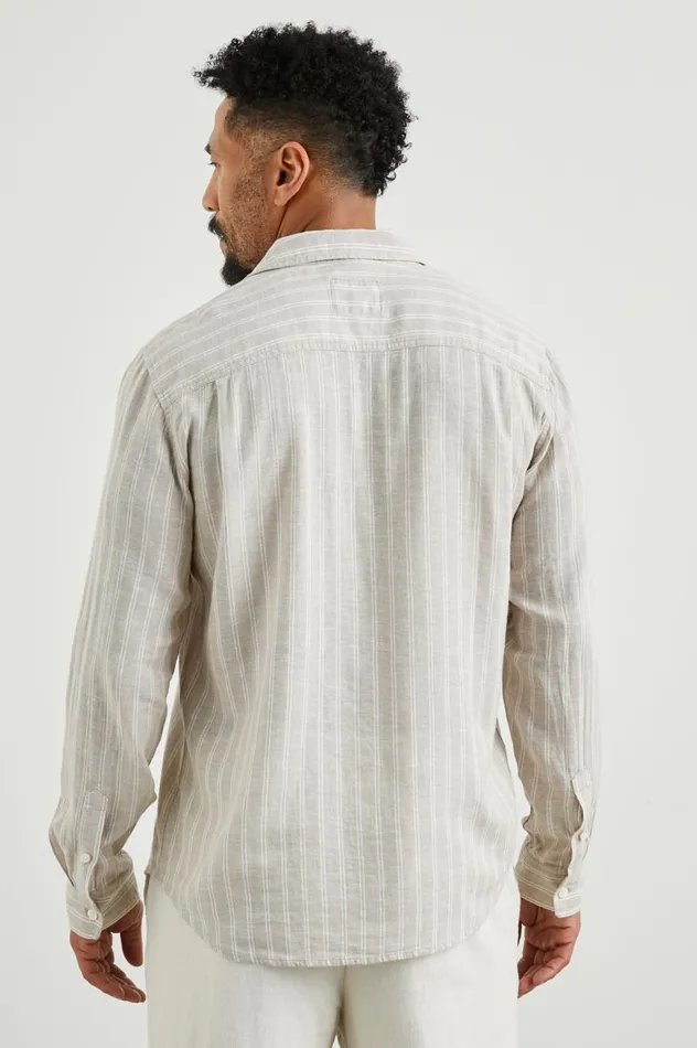 Rails Shirts Men CONNOR SHIRT Ghurka White Pinstripe