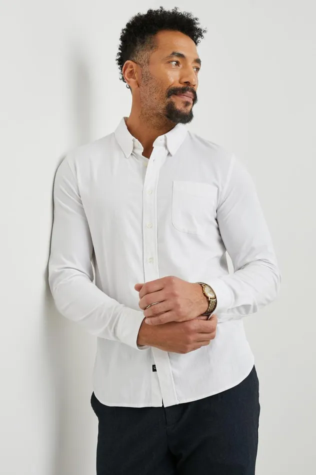 Rails Shirts Men KENDRICK SHIRT Pearl White