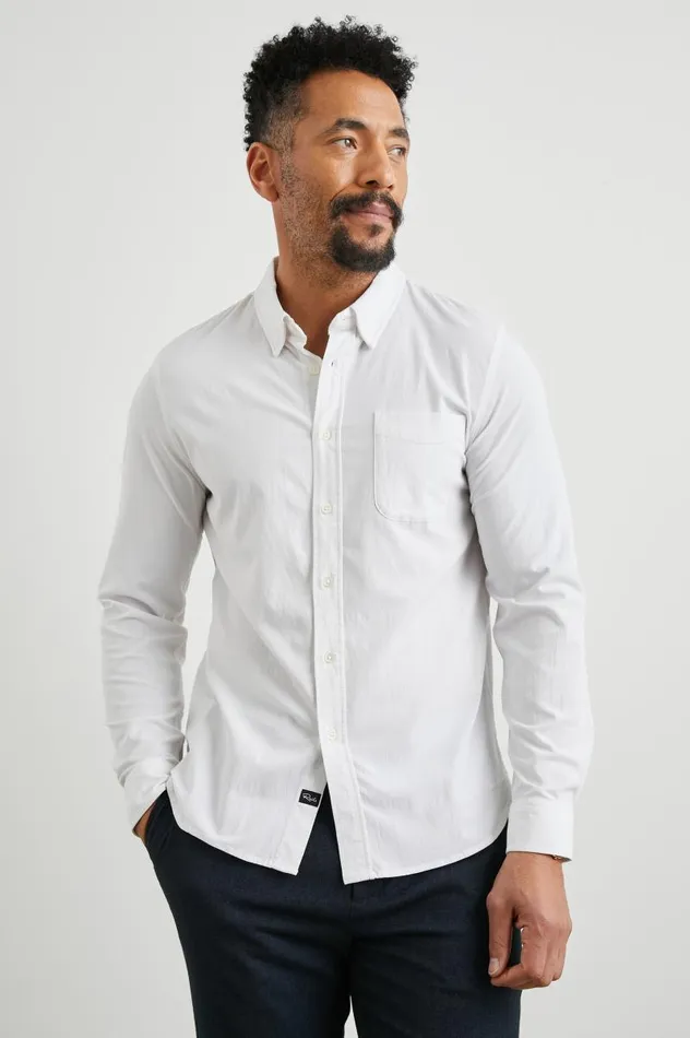 Rails Shirts Men KENDRICK SHIRT Pearl White