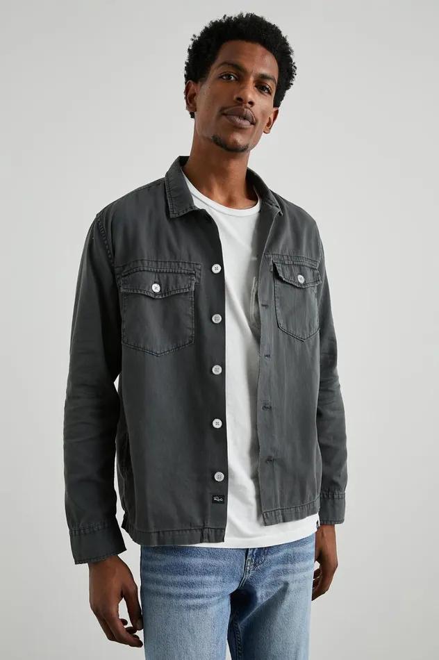 Rails Shirts Men KEROUAC SHIRT JACKET Charcoal