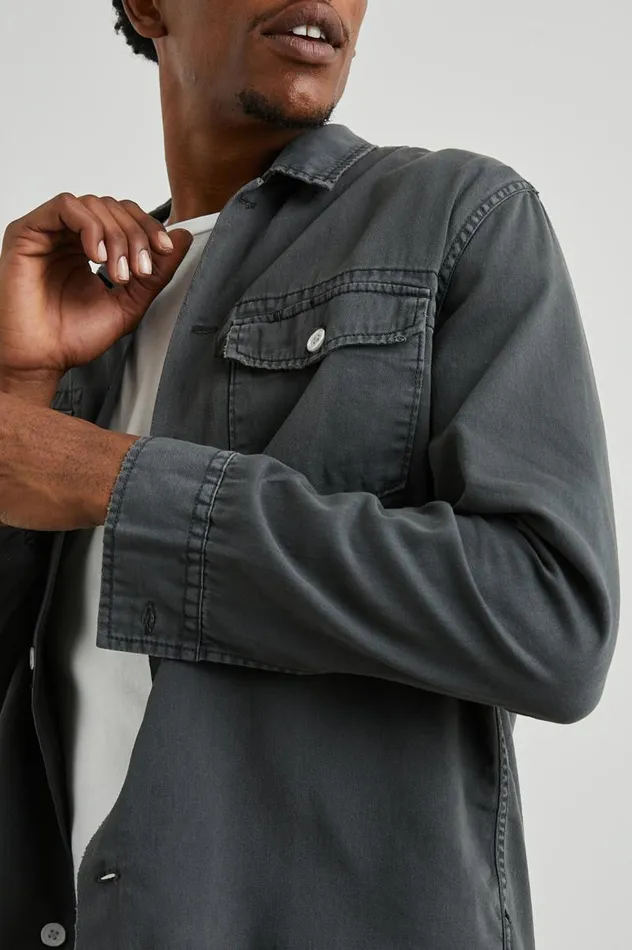 Rails Shirts Men KEROUAC SHIRT JACKET Charcoal