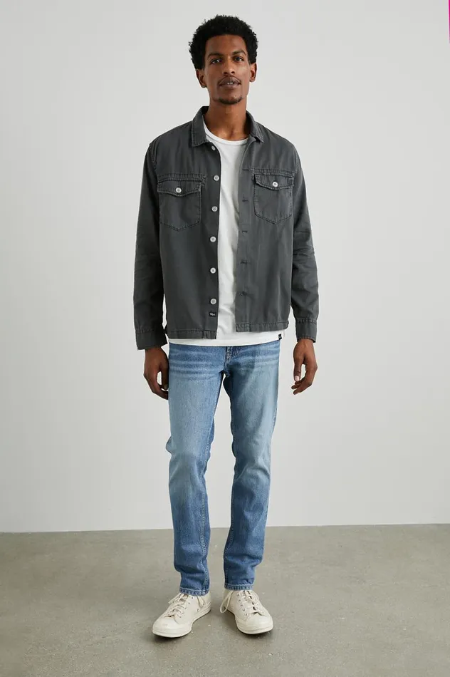 Rails Shirts Men KEROUAC SHIRT JACKET Charcoal