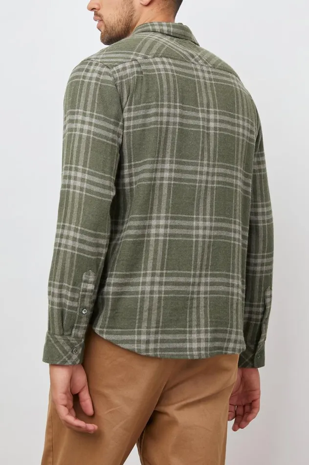 Rails Shirts Men LENNOX SHIRT Concrete Moss Melange