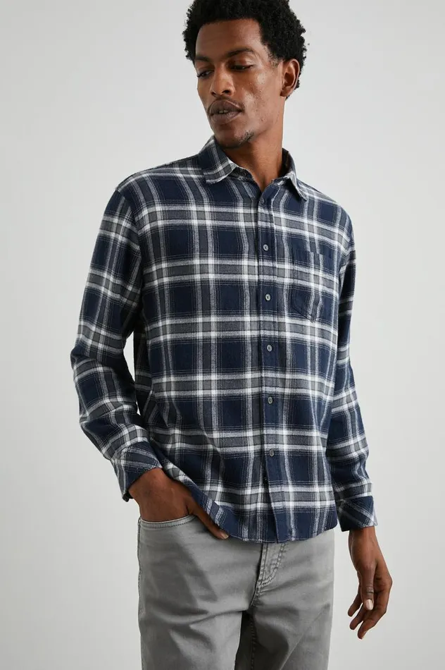 Rails Shirts Men LENNOX SHIRT Navy Cove
