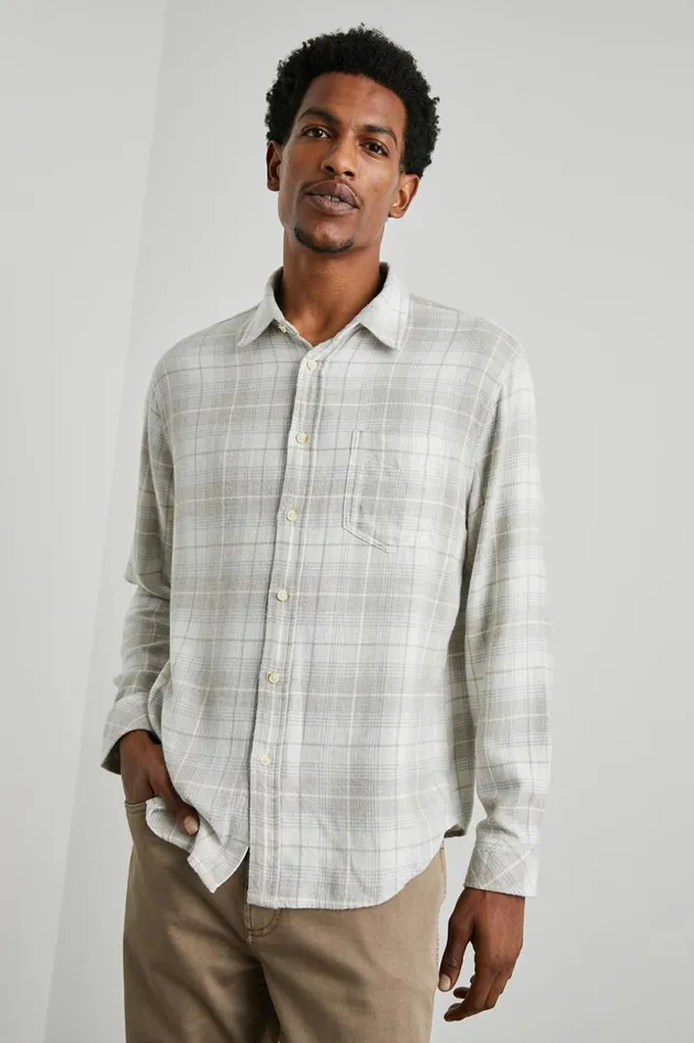 Rails Shirts Men LENNOX SHIRT Wheat Dove Melange