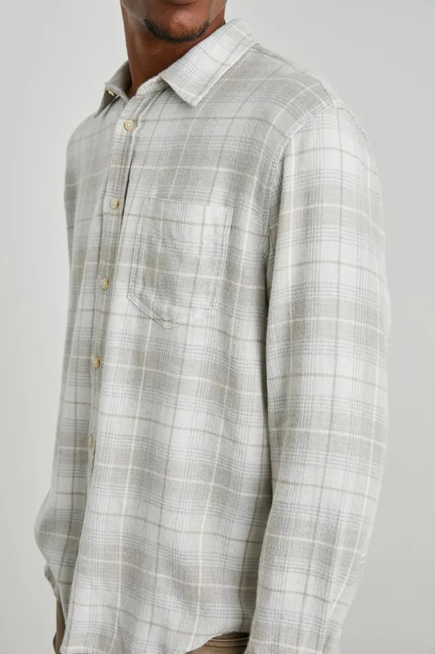 Rails Shirts Men LENNOX SHIRT Wheat Dove Melange