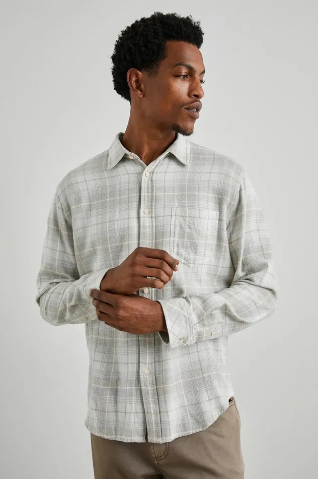 Rails Shirts Men LENNOX SHIRT Wheat Dove Melange