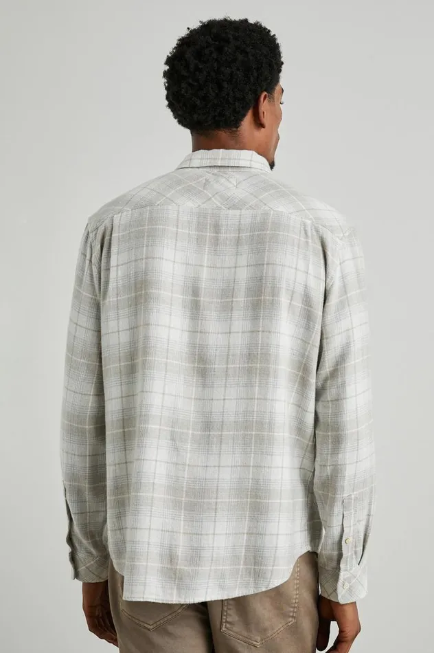 Rails Shirts Men LENNOX SHIRT Wheat Dove Melange