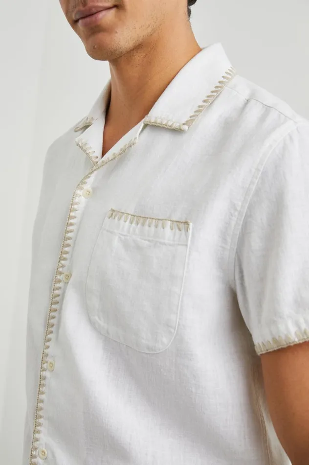 Rails Shirts Men SHANE SHIRT Antique White