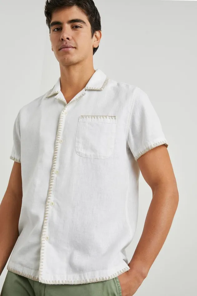 Rails Shirts Men SHANE SHIRT Antique White