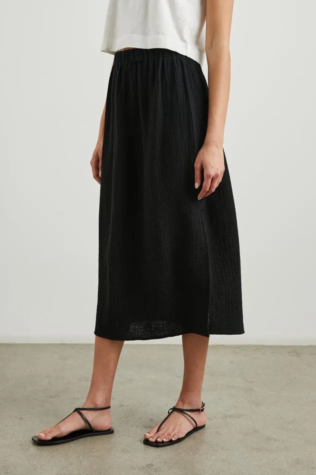 Rails Skirts Women SORAYA SKIRT Black Gauze