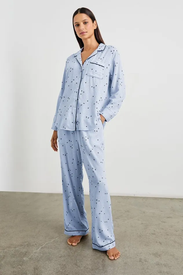 Rails Sleepwear and Lounge Women LUNA PAJAMA SET Flocked Cosmic Stripe