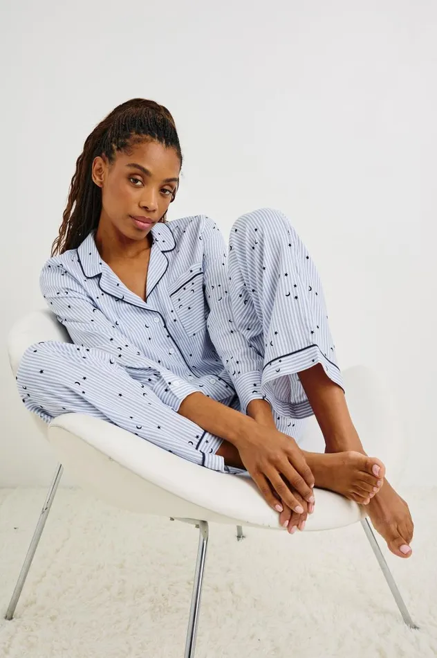 Rails Sleepwear and Lounge Women LUNA PAJAMA SET Flocked Cosmic Stripe