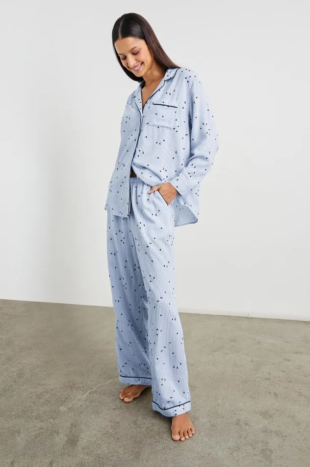 Rails Sleepwear and Lounge Women LUNA PAJAMA SET Flocked Cosmic Stripe