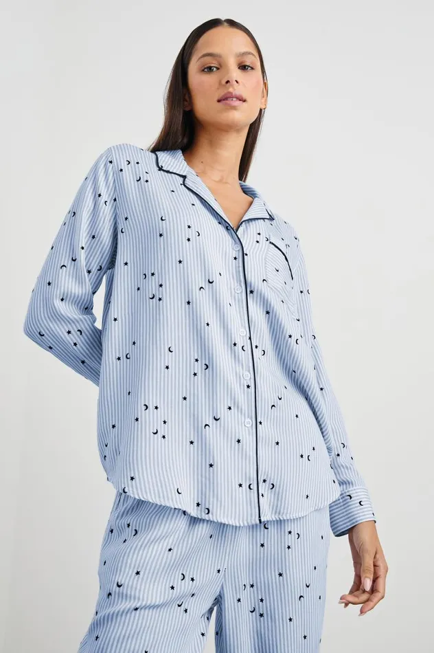 Rails Sleepwear and Lounge Women LUNA PAJAMA SET Flocked Cosmic Stripe