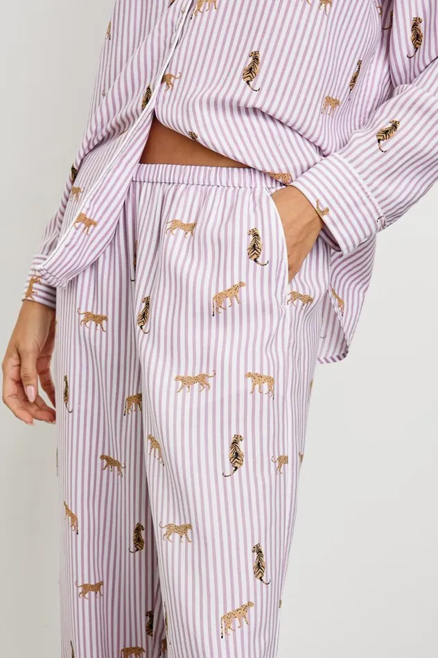 Rails Sleepwear and Lounge Women LUNA PAJAMA SET Rose Stripe Cats