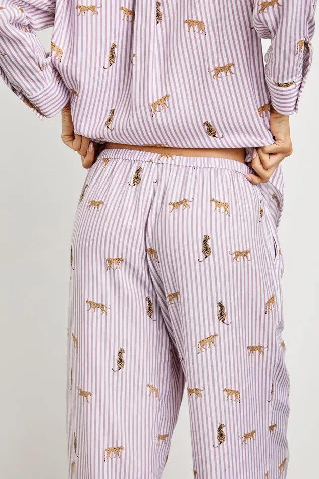 Rails Sleepwear and Lounge Women LUNA PAJAMA SET Rose Stripe Cats
