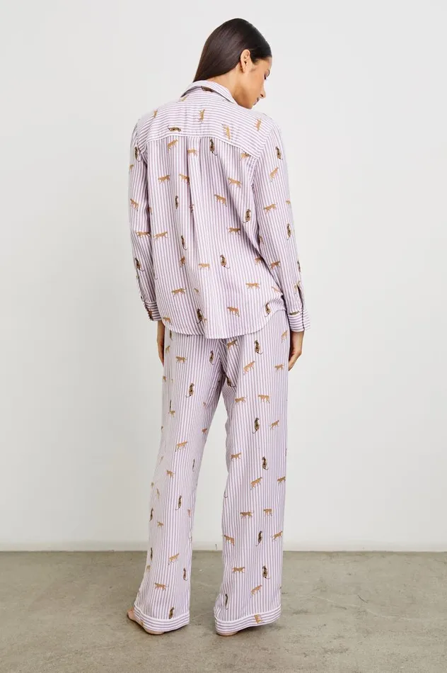 Rails Sleepwear and Lounge Women LUNA PAJAMA SET Rose Stripe Cats