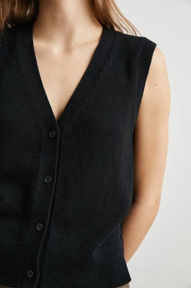 Rails Sweaters Women ANNIKA VEST Jet Black