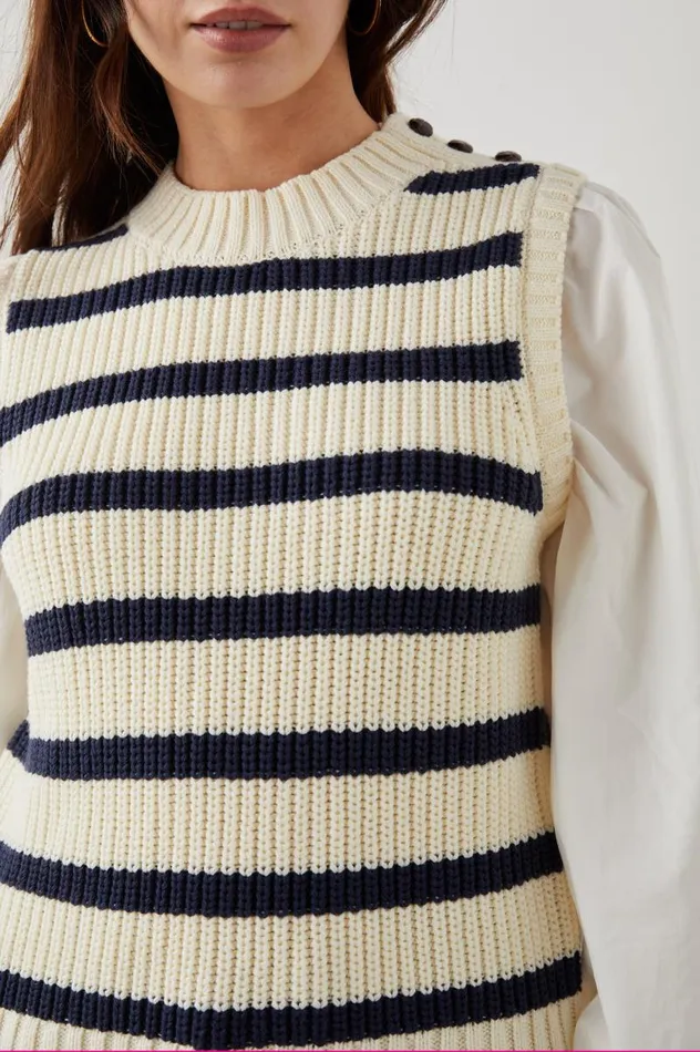 Rails Sweaters Women BAMBI SWEATER Ivory Navy Stripe