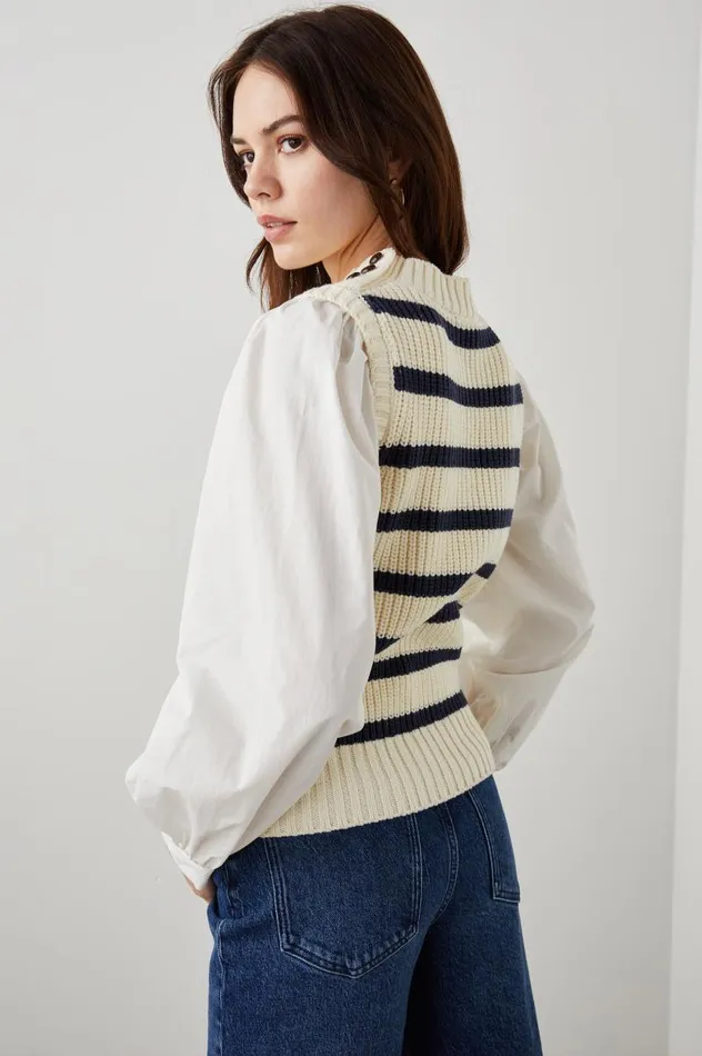 Rails Sweaters Women BAMBI SWEATER Ivory Navy Stripe