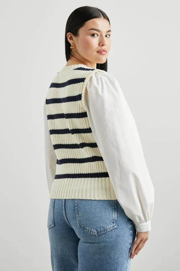 Rails Sweaters Women BAMBI SWEATER Ivory Navy Stripe