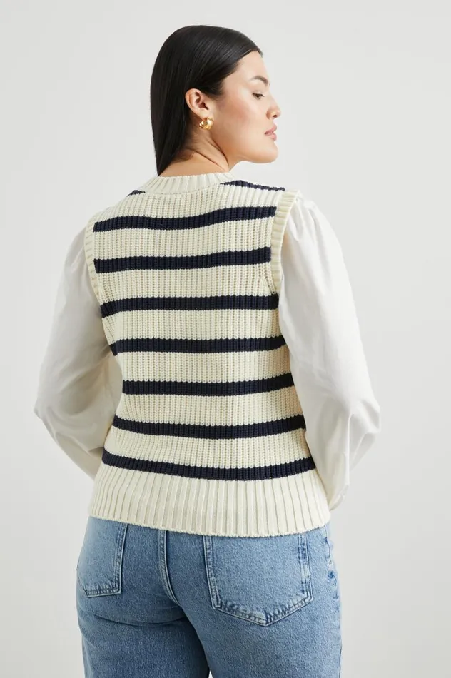 Rails Sweaters Women BAMBI SWEATER Ivory Navy Stripe