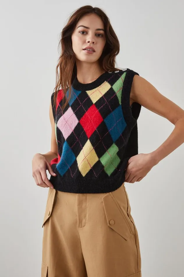 Rails Sweaters Women CHRISTIE VEST Argyle