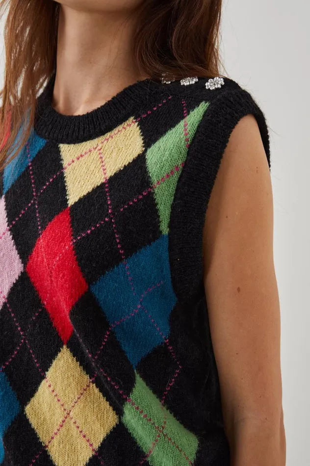 Rails Sweaters Women CHRISTIE VEST Argyle